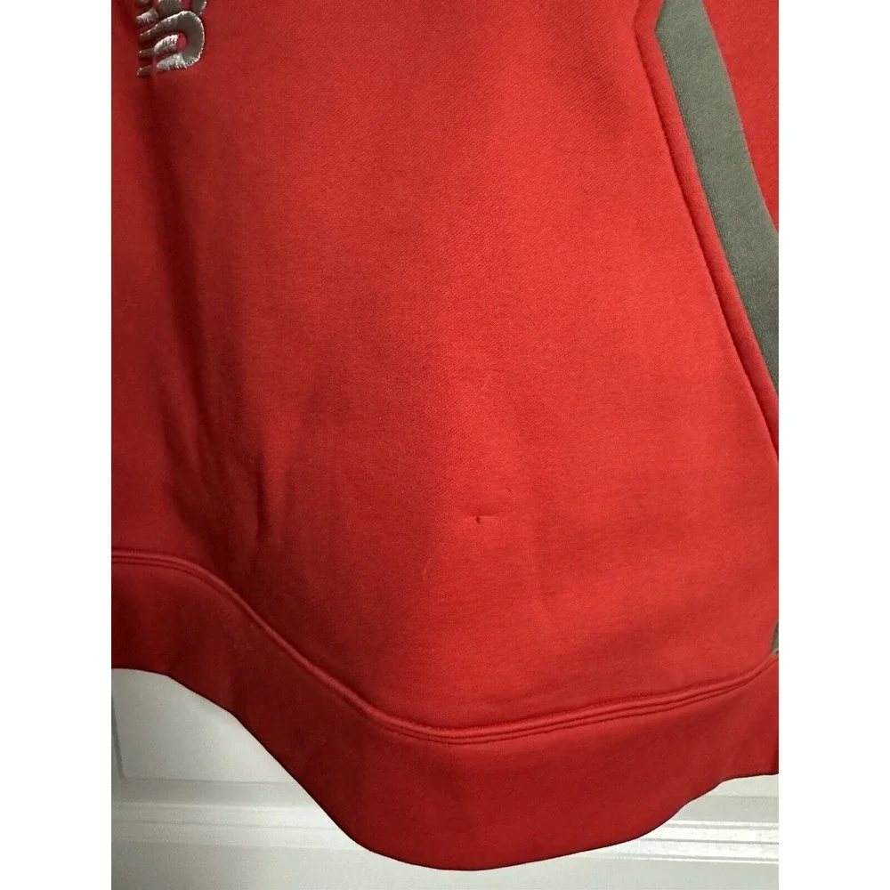 New Balance, Men's Baseball Hoodie/Sweatshirt,‎ Red & Gray, Size 2XL